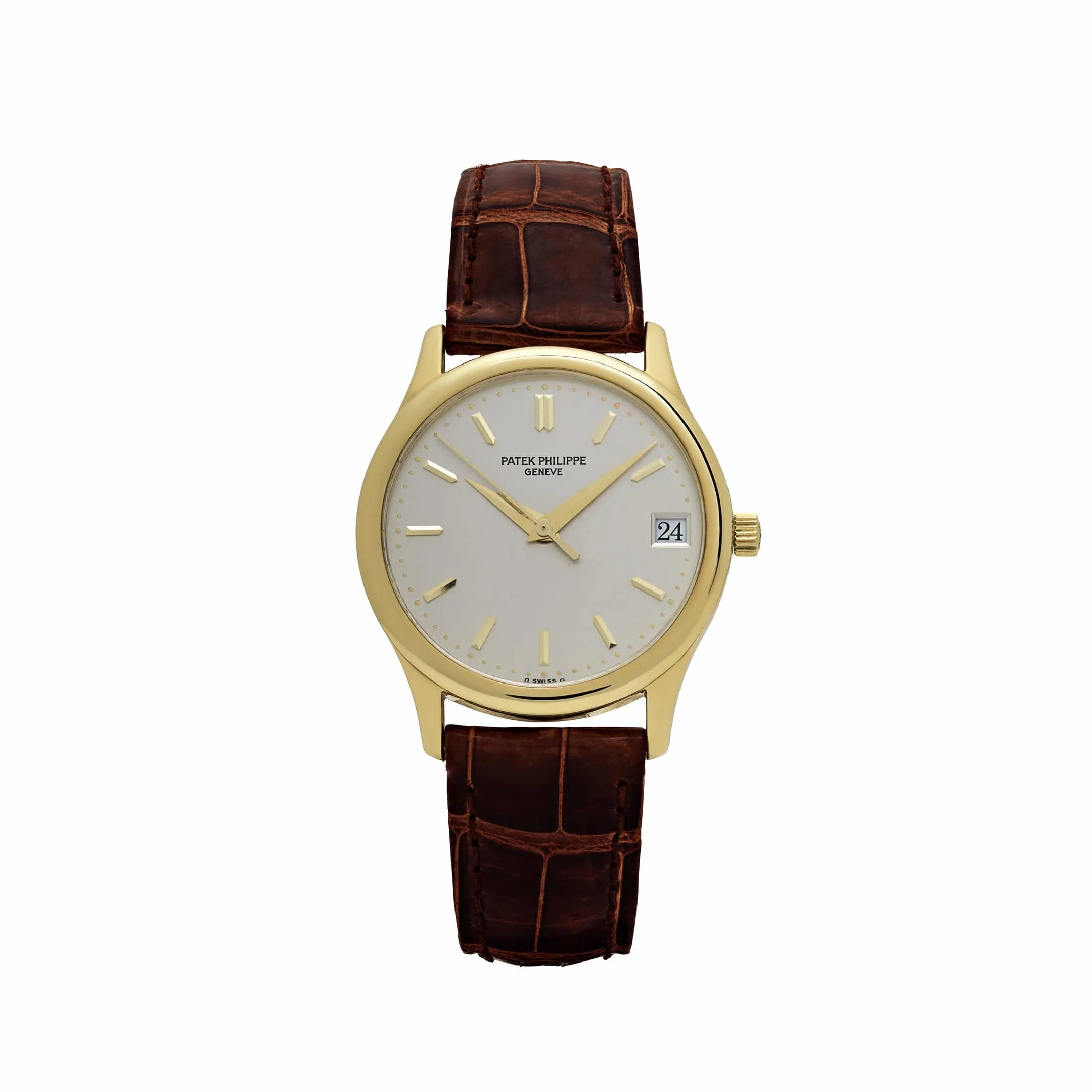 Patek Philippe Calatrava 3998 Yellow Gold Cream Dial Alligator Strap (1997)