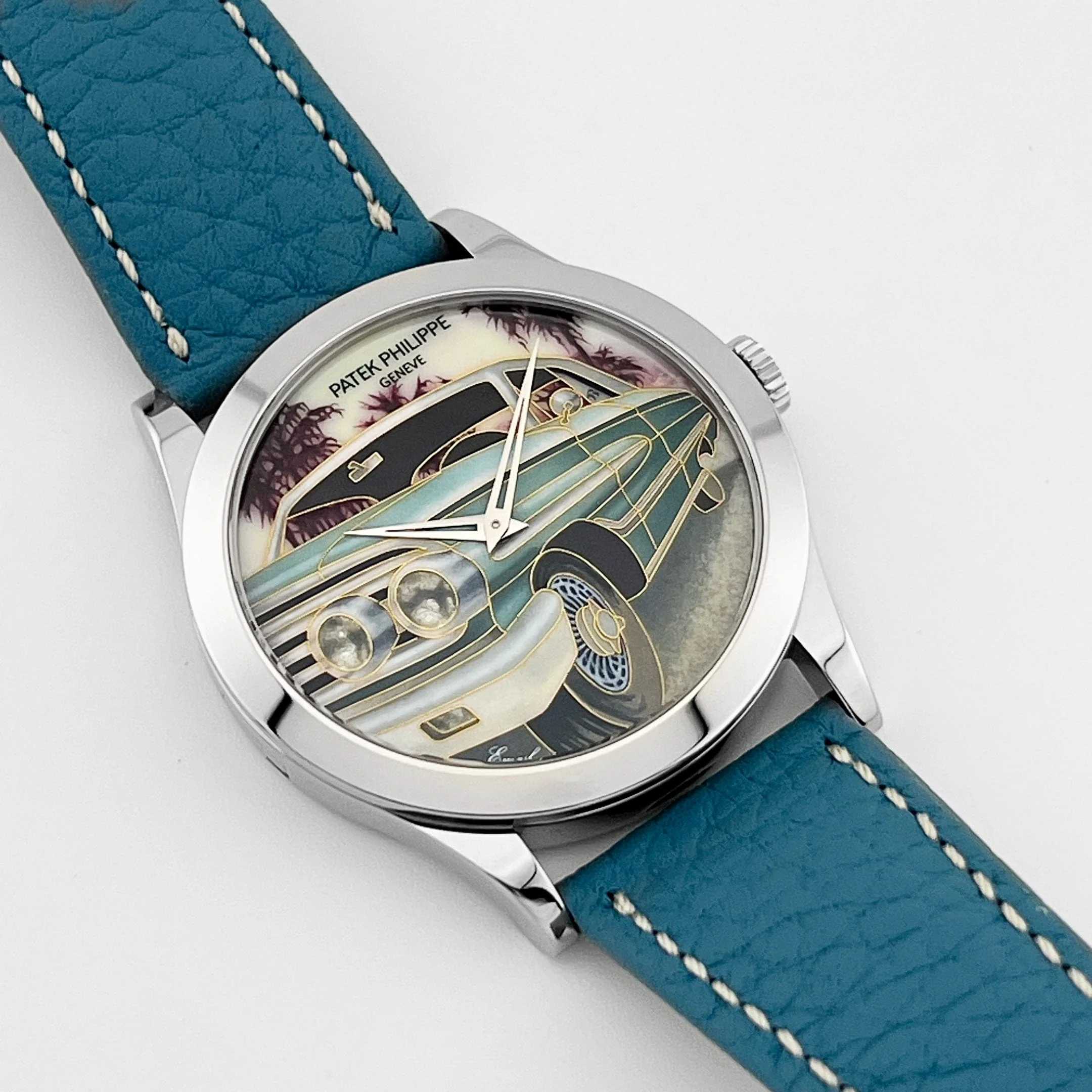 Patek Philippe Calatrava 5089G-147 'American Beauties' White Gold Azure Blue Enamel Dial