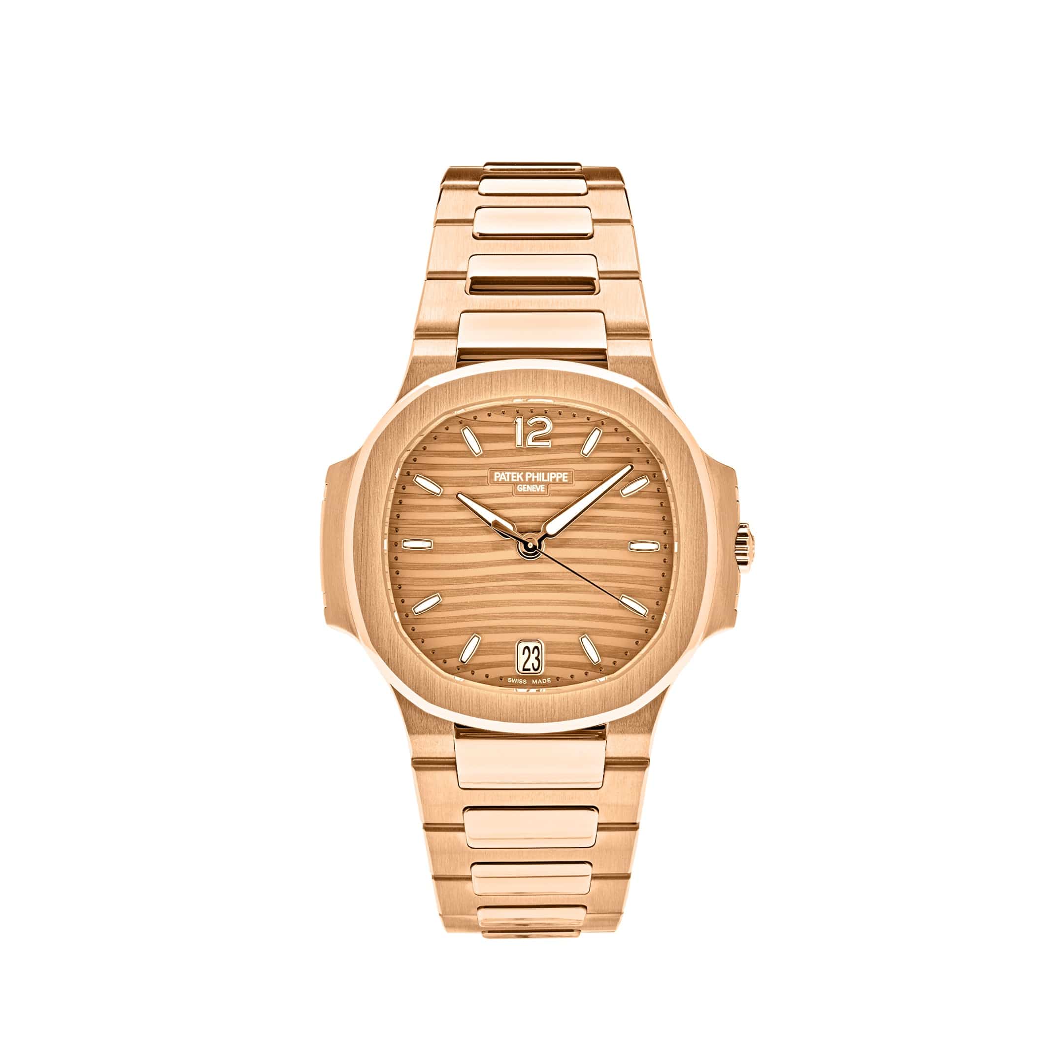 Patek Philippe Nautilus 7118/1R-010 'Ladies' Date Rose Gold Champagne Golden Dial (2024)