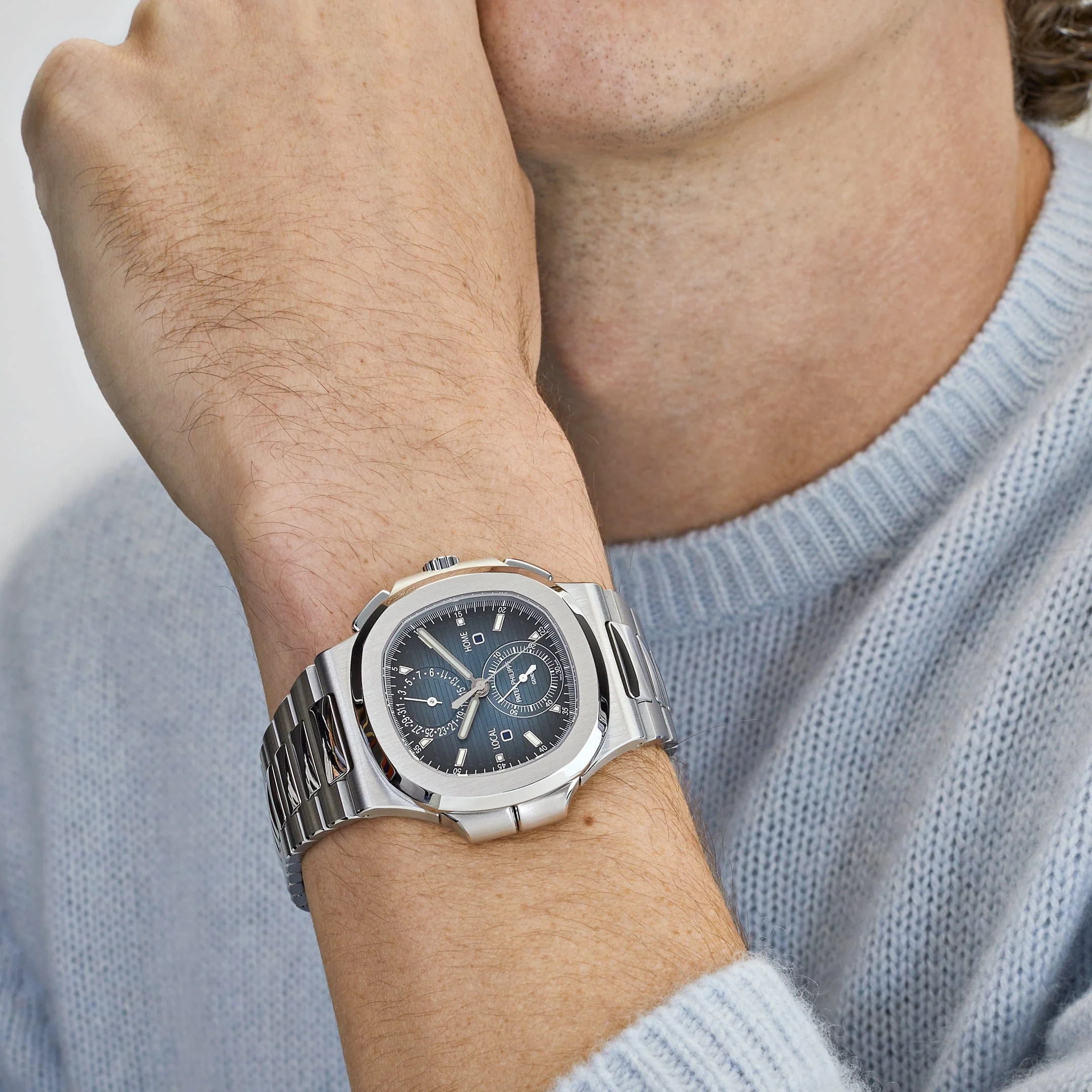 Patek Philippe Nautilus 5990/1A-011 'Travel Time' Flyback Chronograph Stainless Steel Blue Dial (2025)