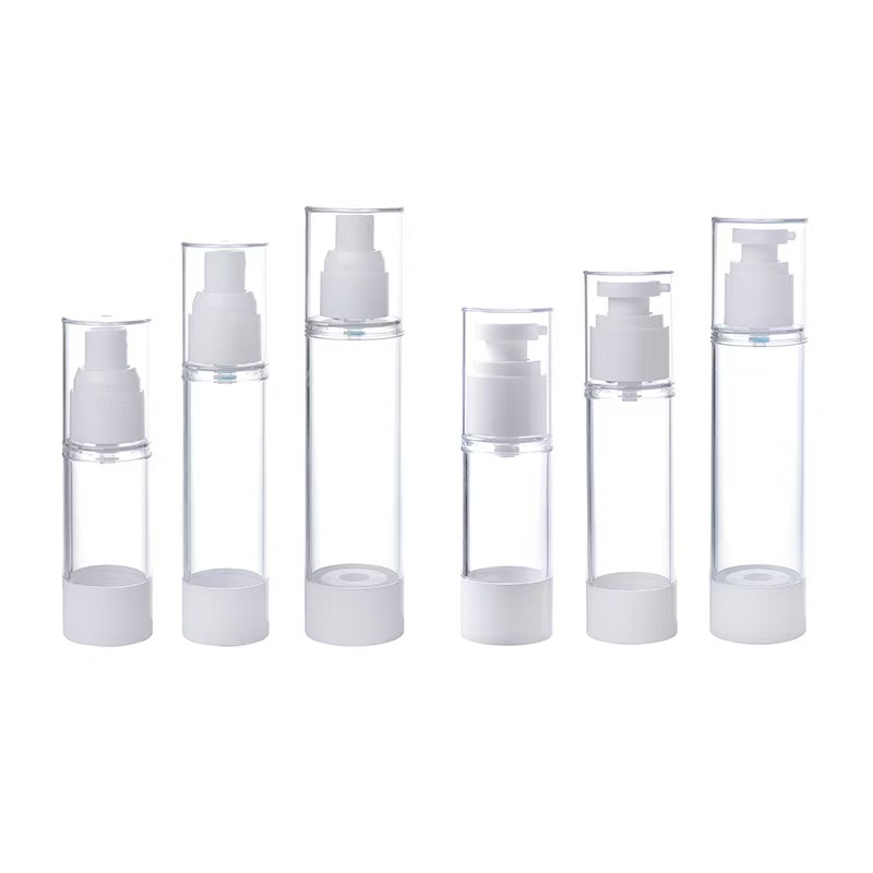 Skin care lotion dispenser, transparent sample bottle, portable for travel(A 6-piece set)