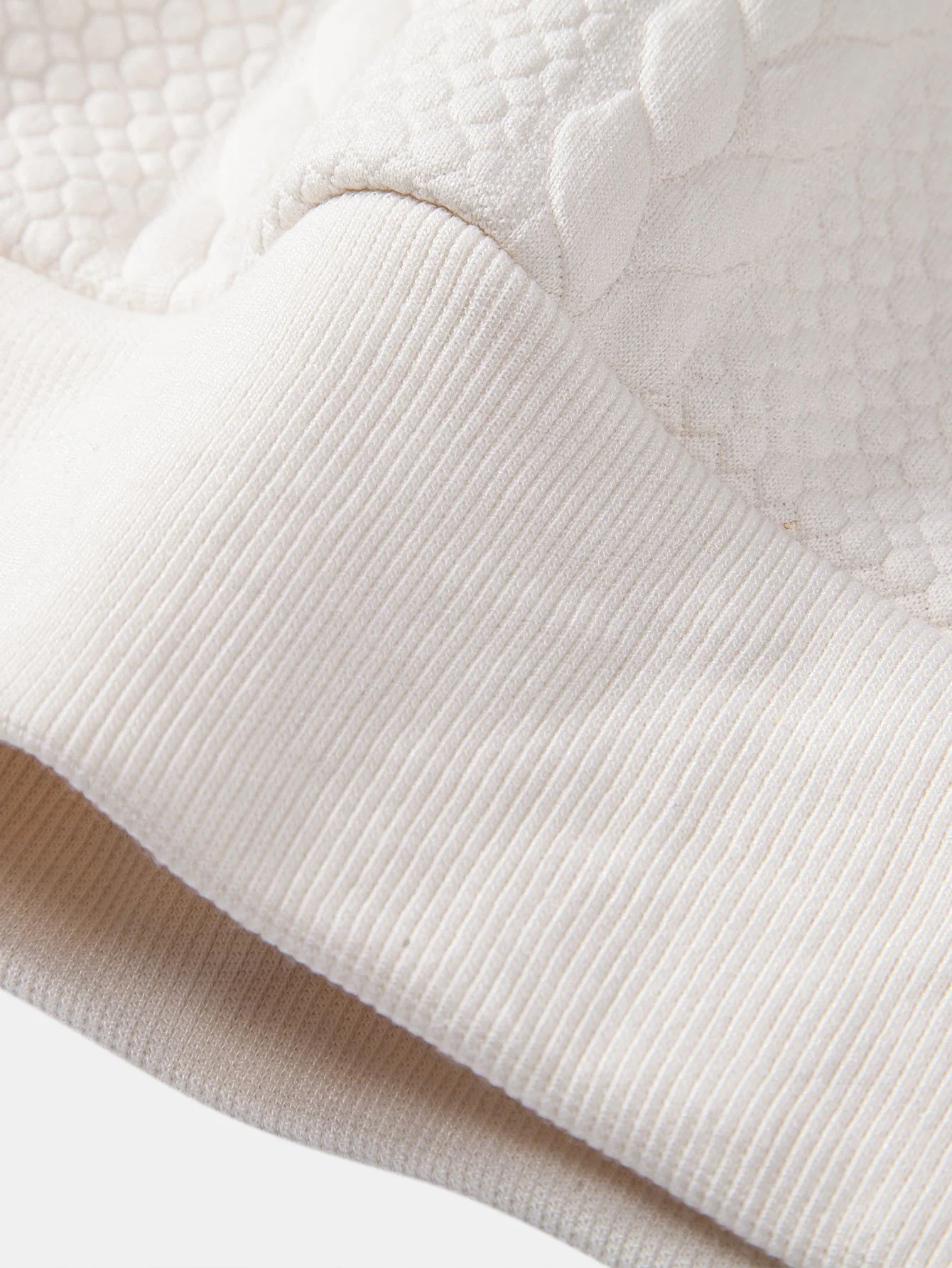 Relax Fit Wheat Jacquard Hoodie