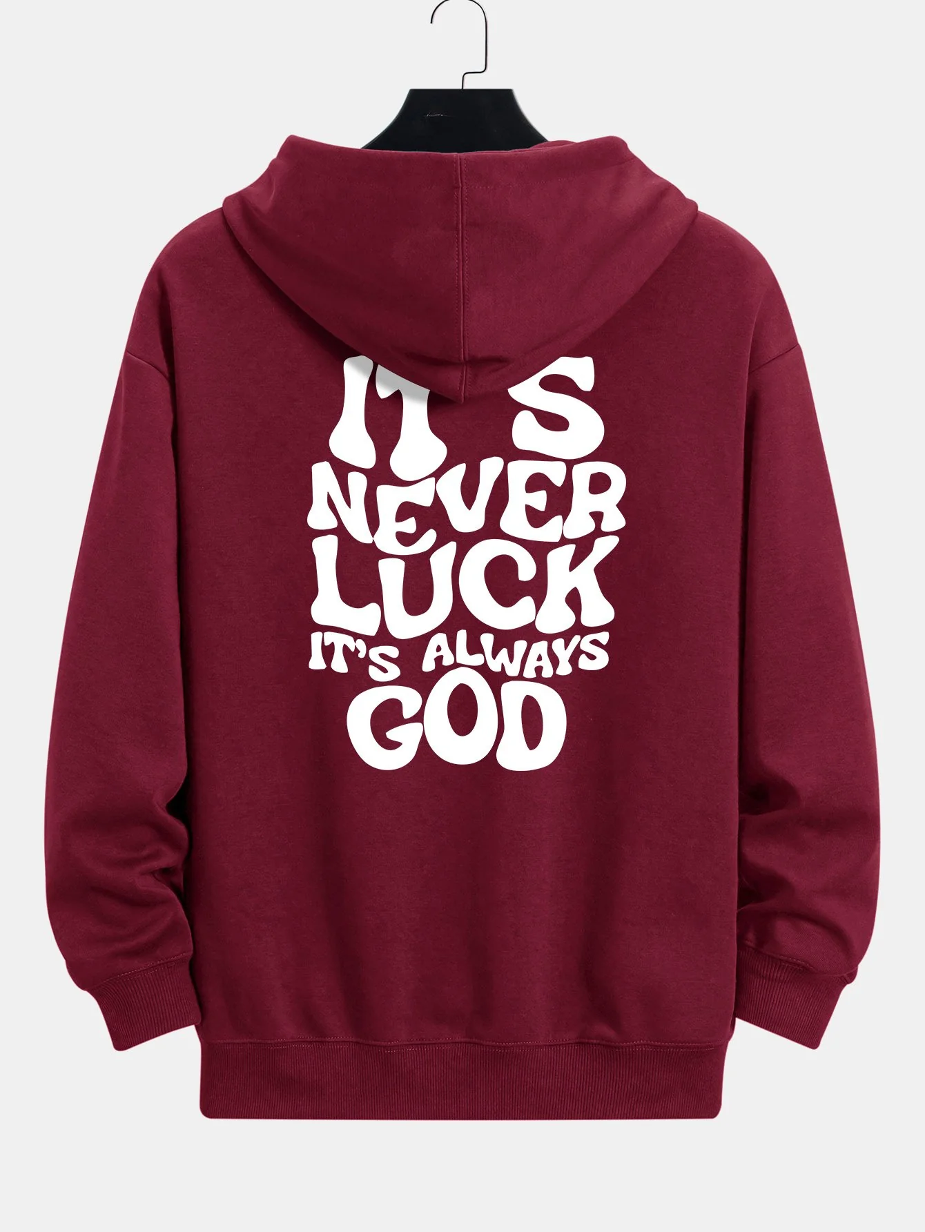 Slogan Back Print Relax Fit Hoodie