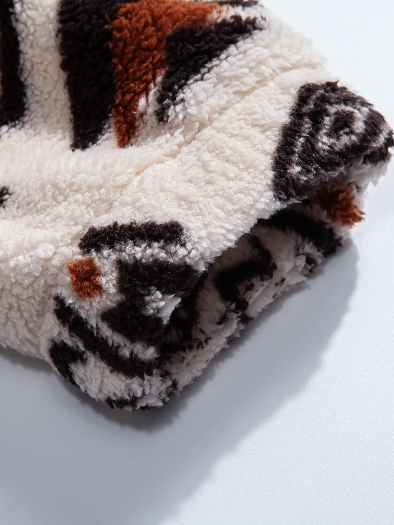 Aztec Print Teddy Hoodie