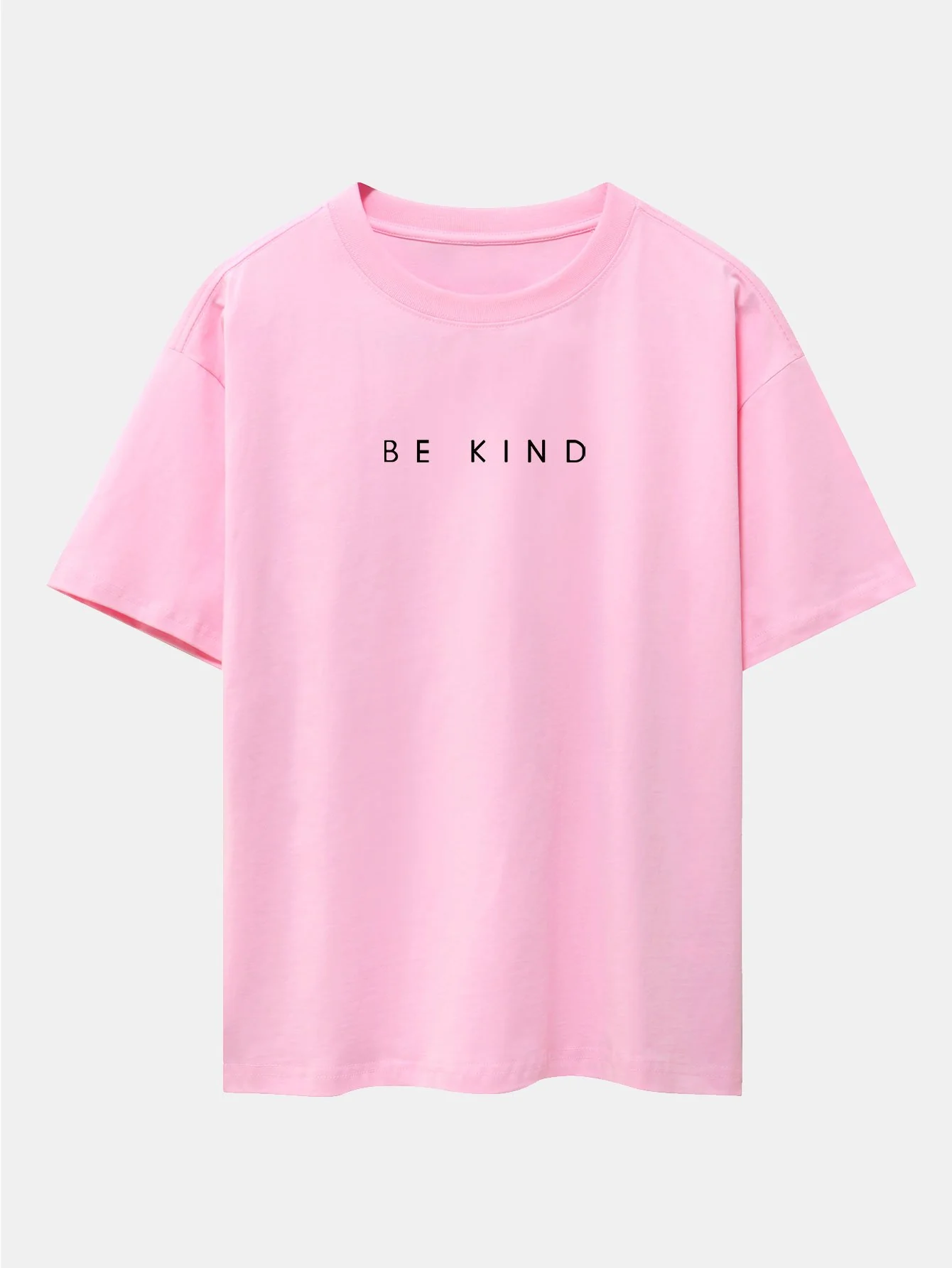 Be Kind Slogan Print Drop Shoulder Oversize T-Shirt