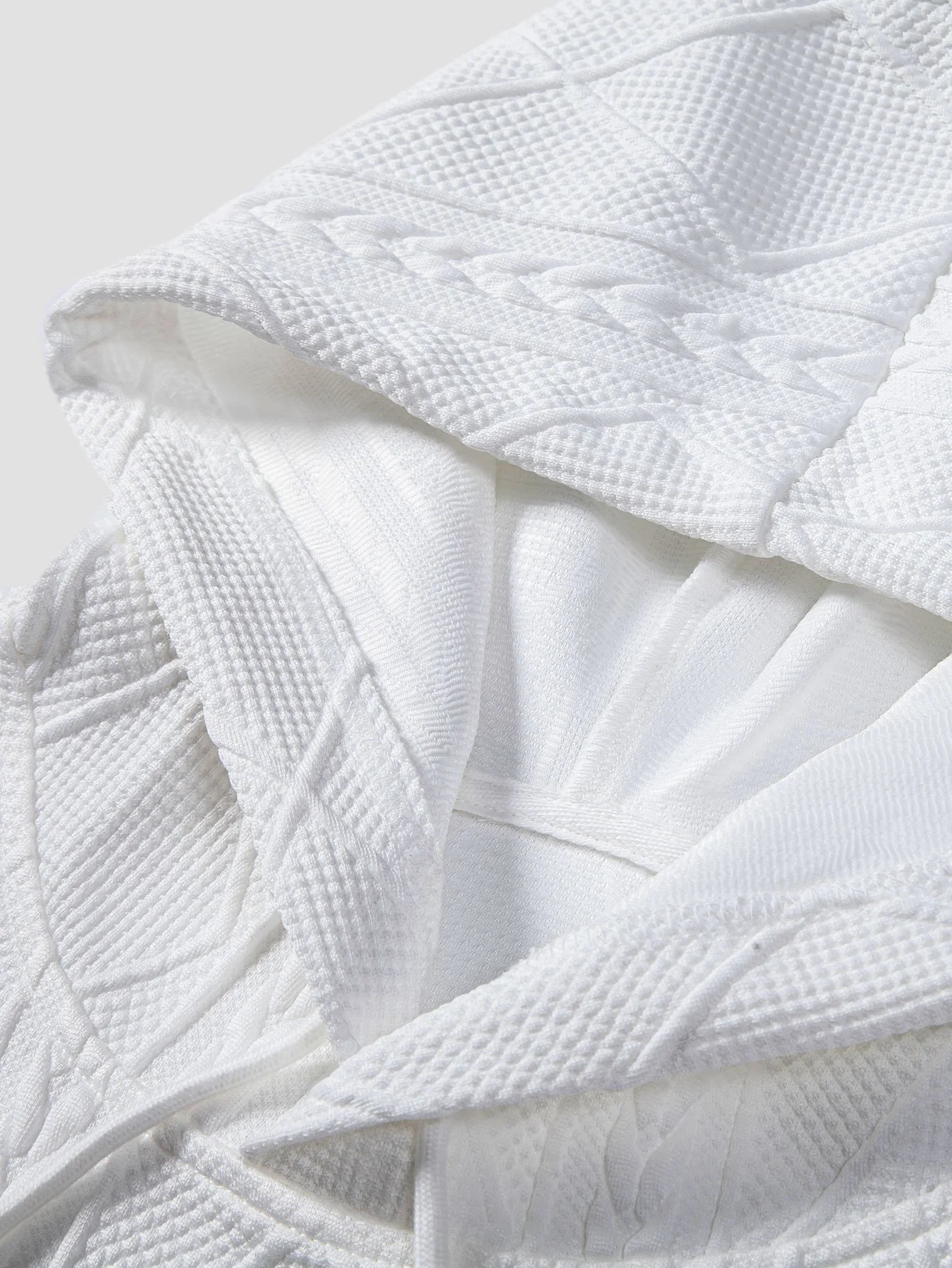 Relax Fit Geometric Jacquard Hoodie