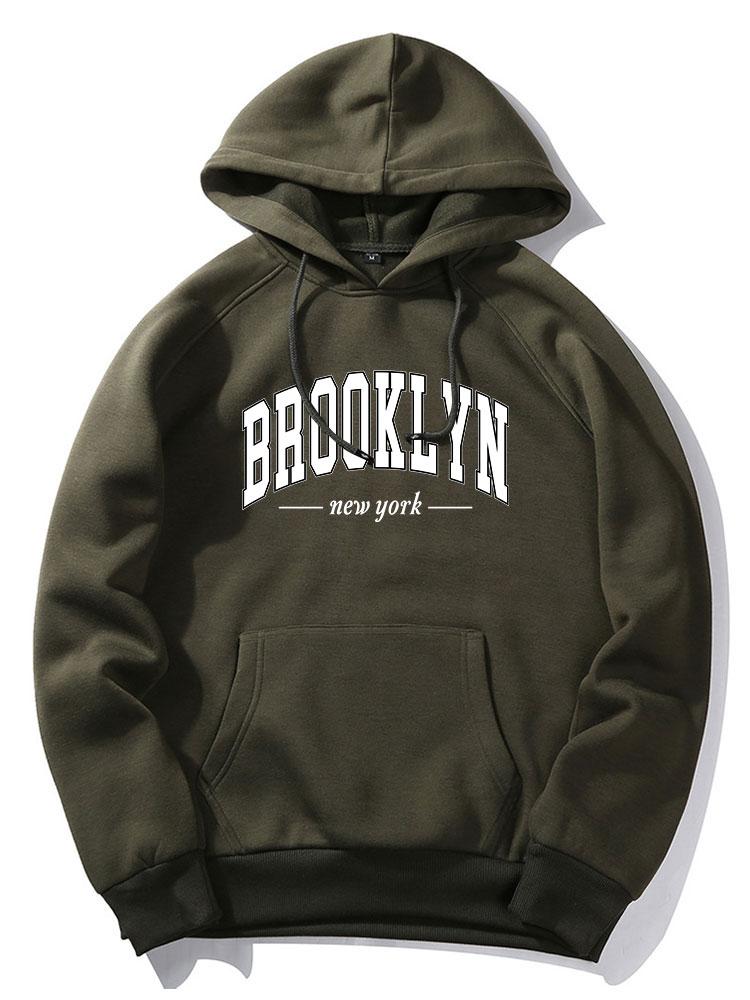 Brooklyn Letter Print Hoodie