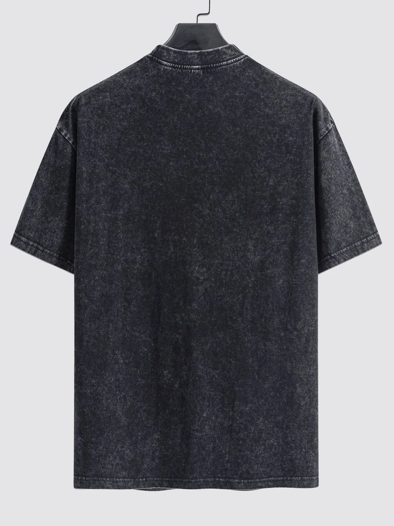 Basic Washed Distressed Drop Shoulder Oversize T-Shirt