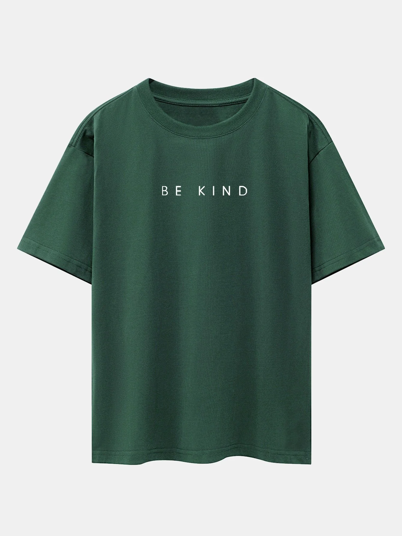 Be Kind Slogan Print Drop Shoulder Oversize T-Shirt