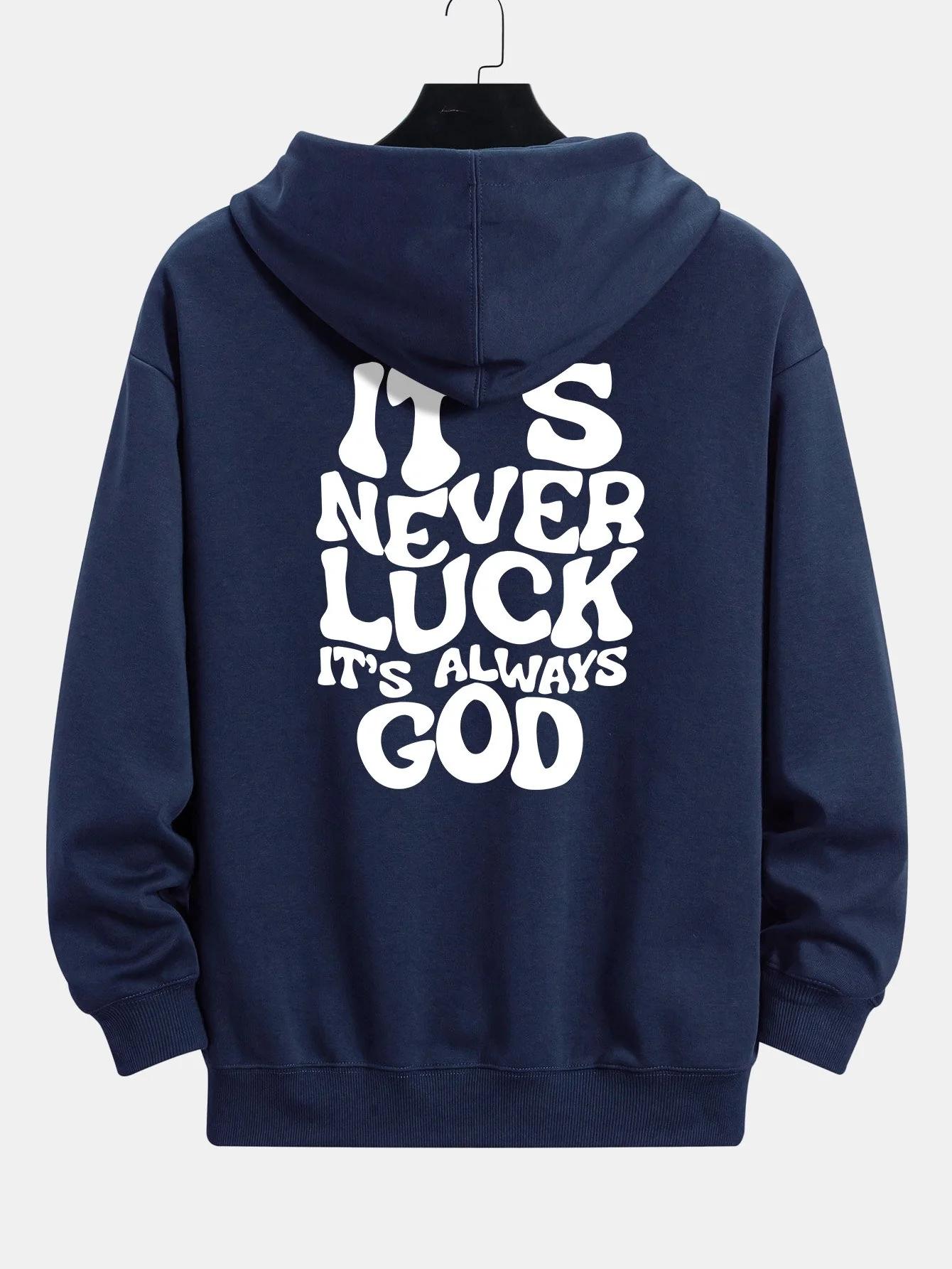 Slogan Back Print Relax Fit Hoodie