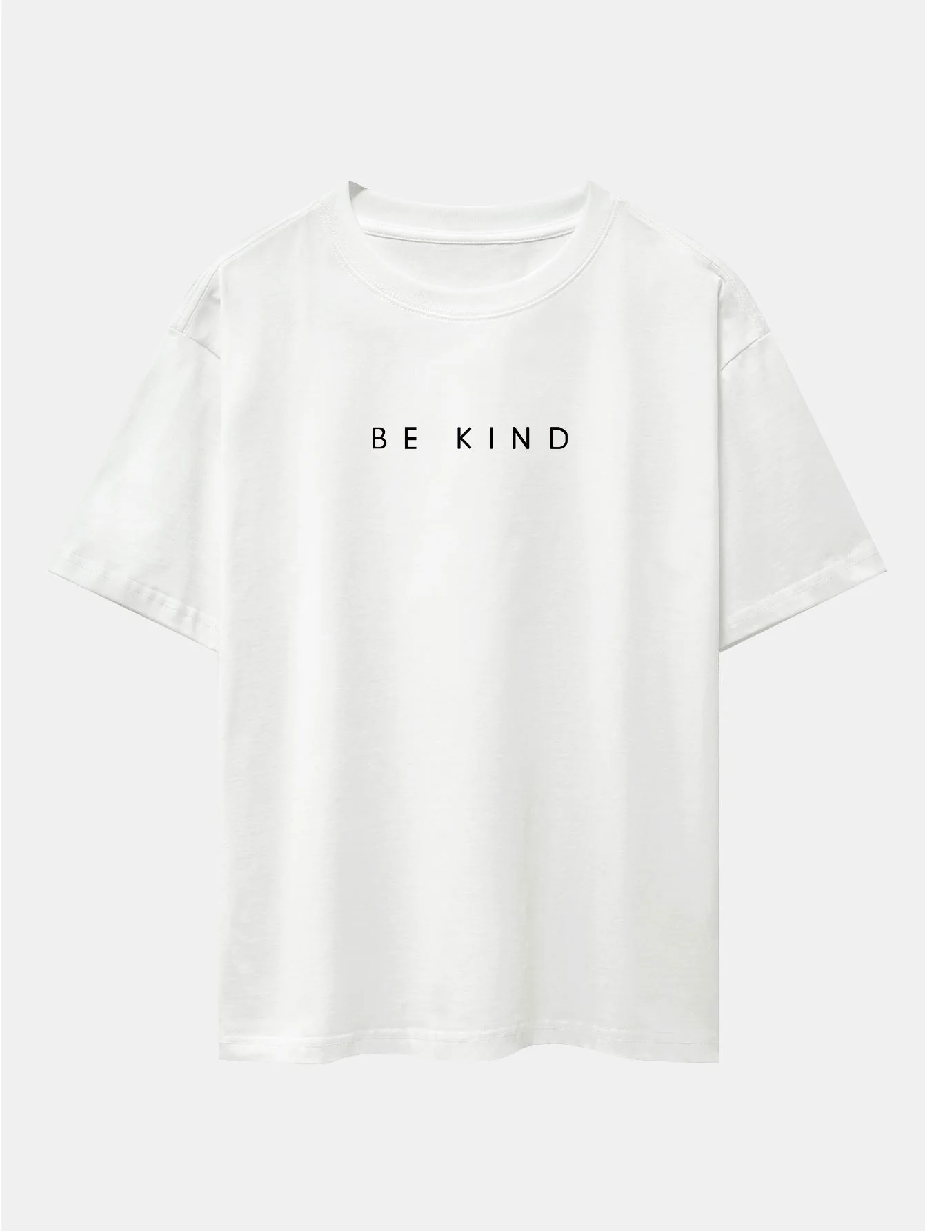 Be Kind Slogan Print Drop Shoulder Oversize T-Shirt
