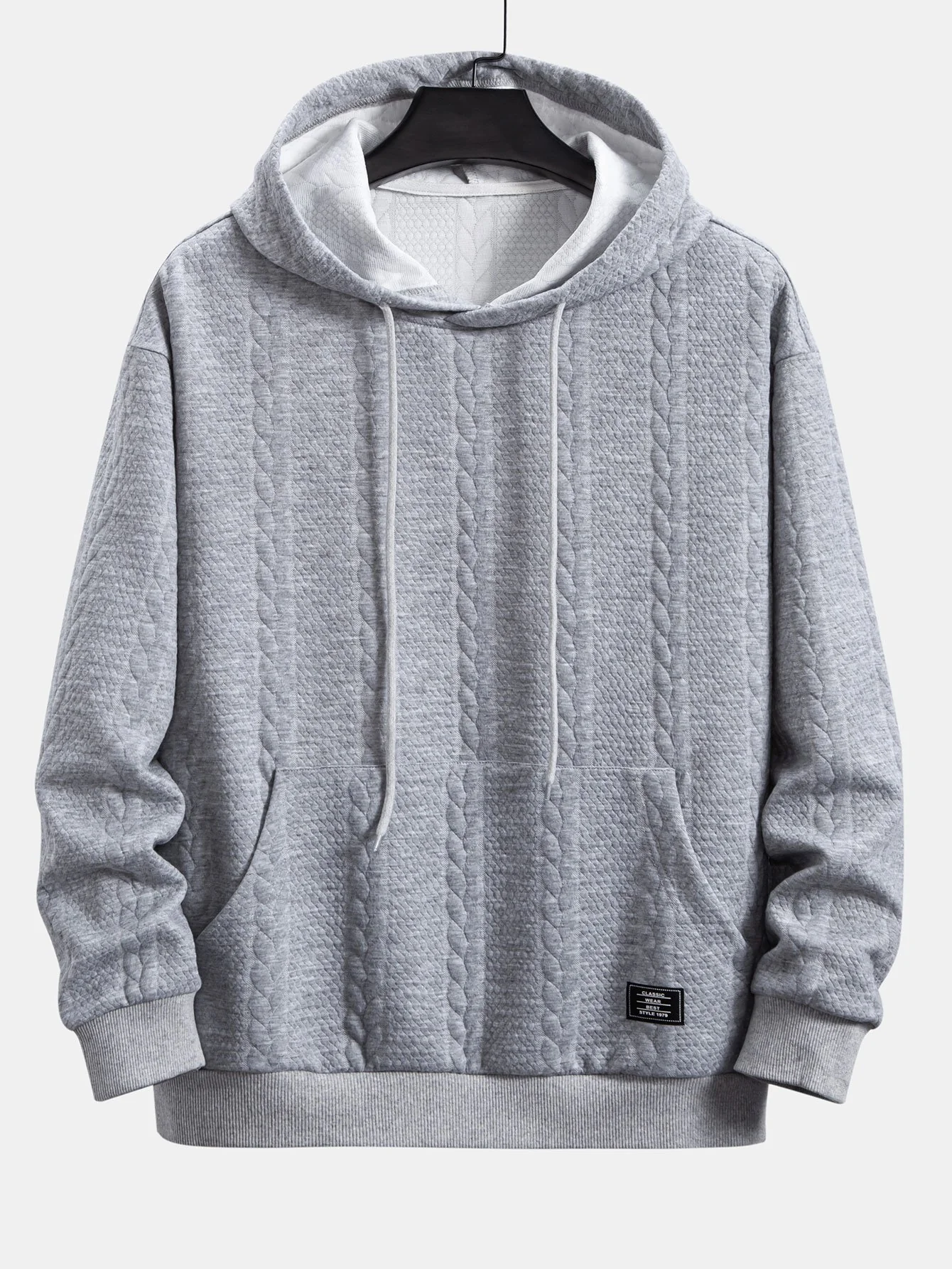 Relax Fit Wheat Jacquard Hoodie