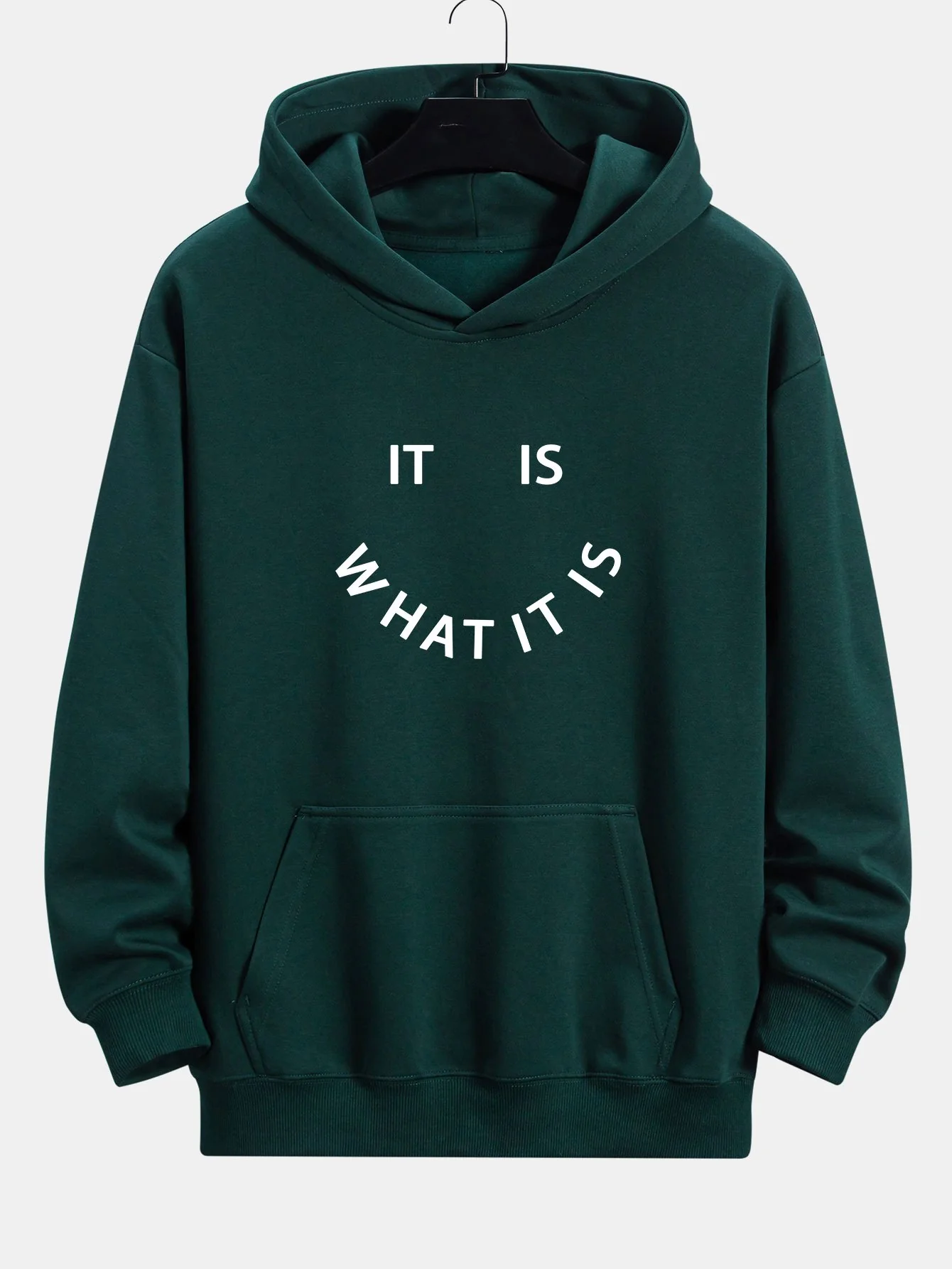 It Is What It Is Print Relax Fit Hoodie