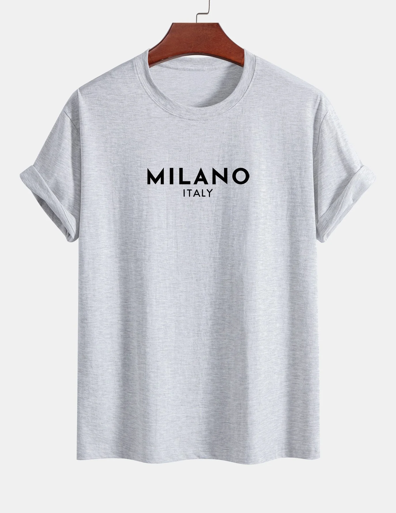 Regular Fit Milano Italy Print Cotton T-Shirt