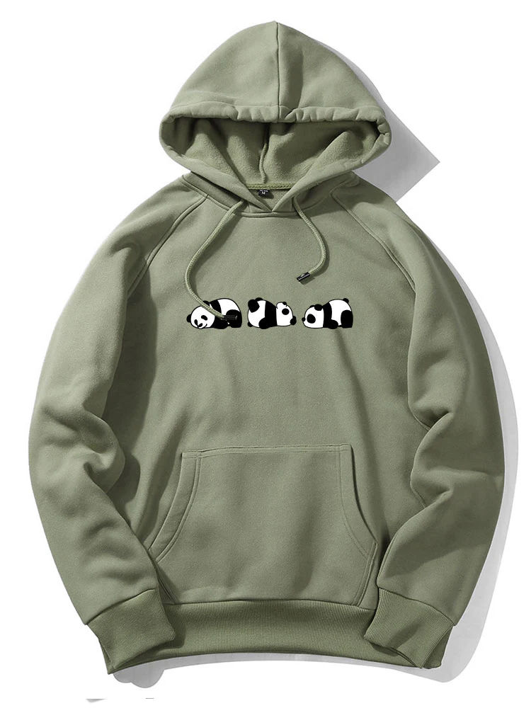Rolling Panda Print Hoodie