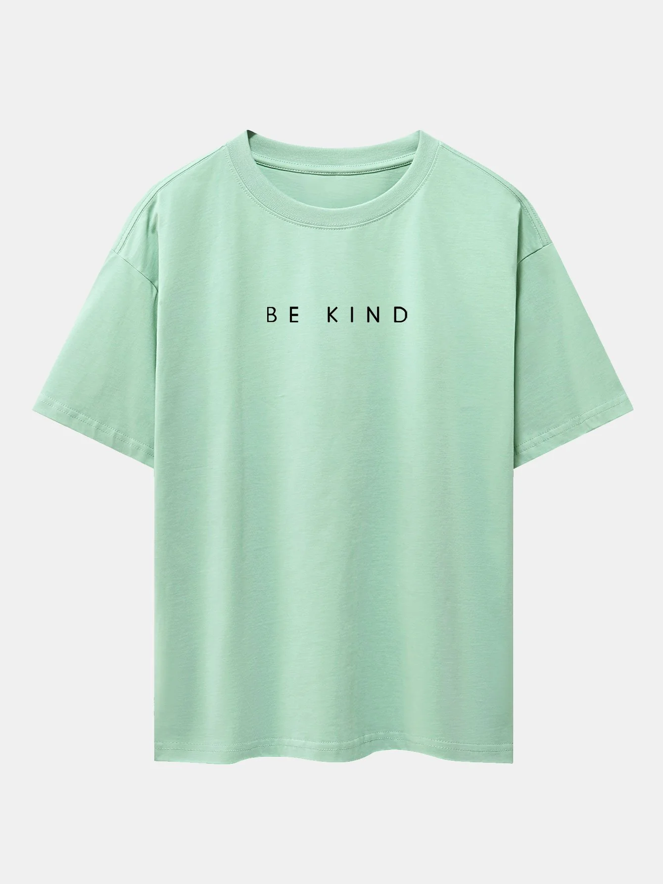 Be Kind Slogan Print Drop Shoulder Oversize T-Shirt