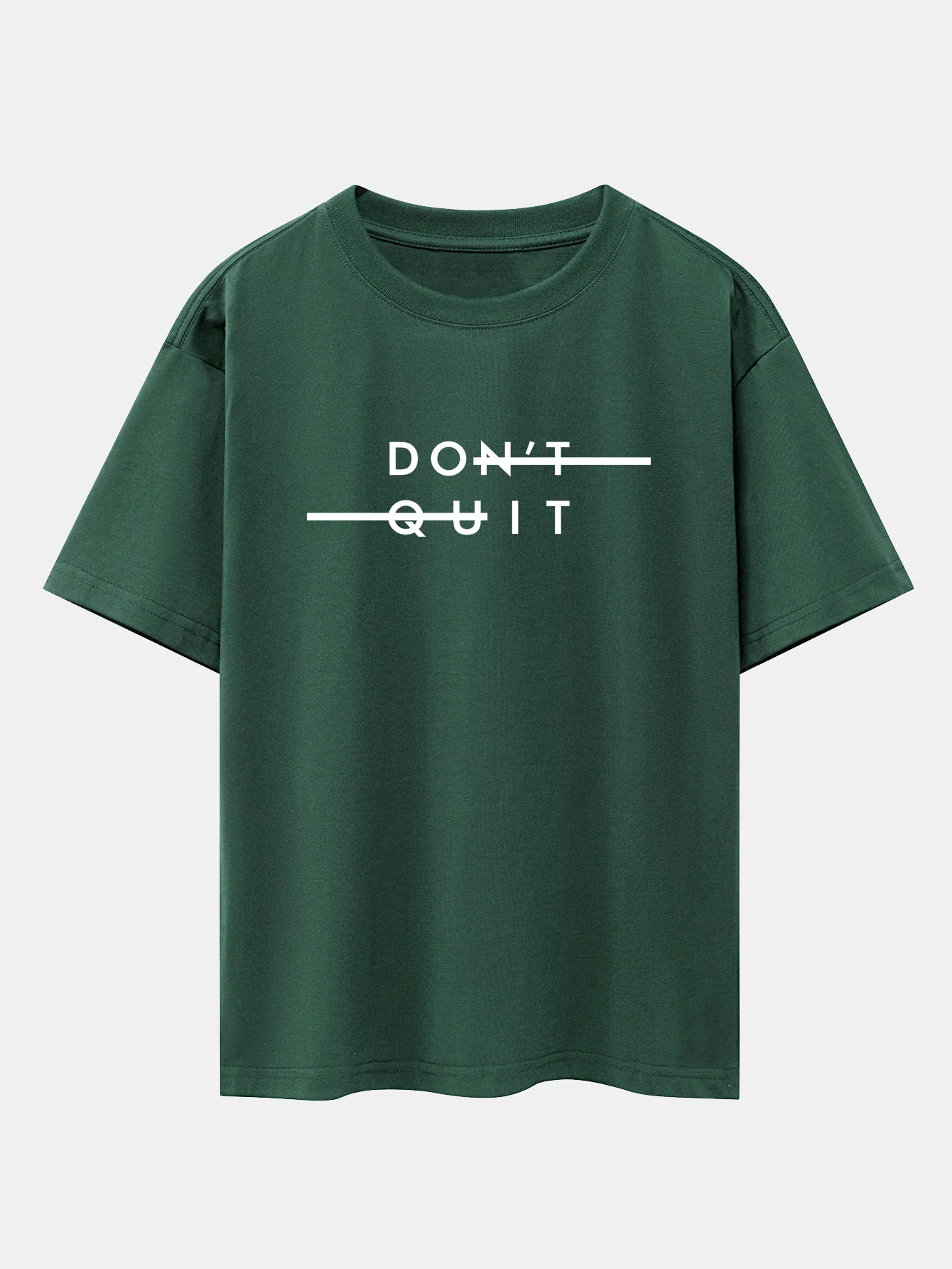 Don't Quit Print Drop Shoulder Oversize T-Shirt