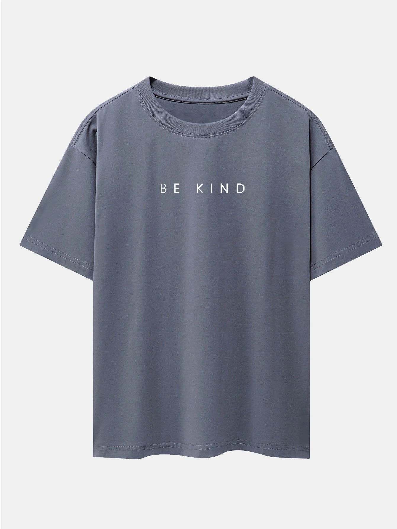 Be Kind Slogan Print Drop Shoulder Oversize T-Shirt