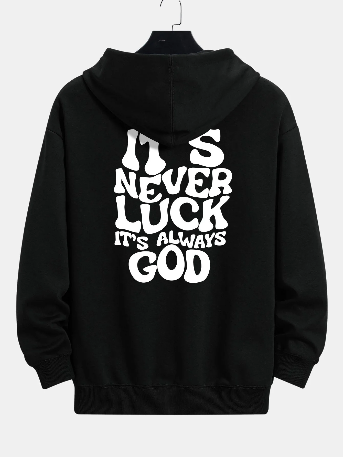 Slogan Back Print Relax Fit Hoodie