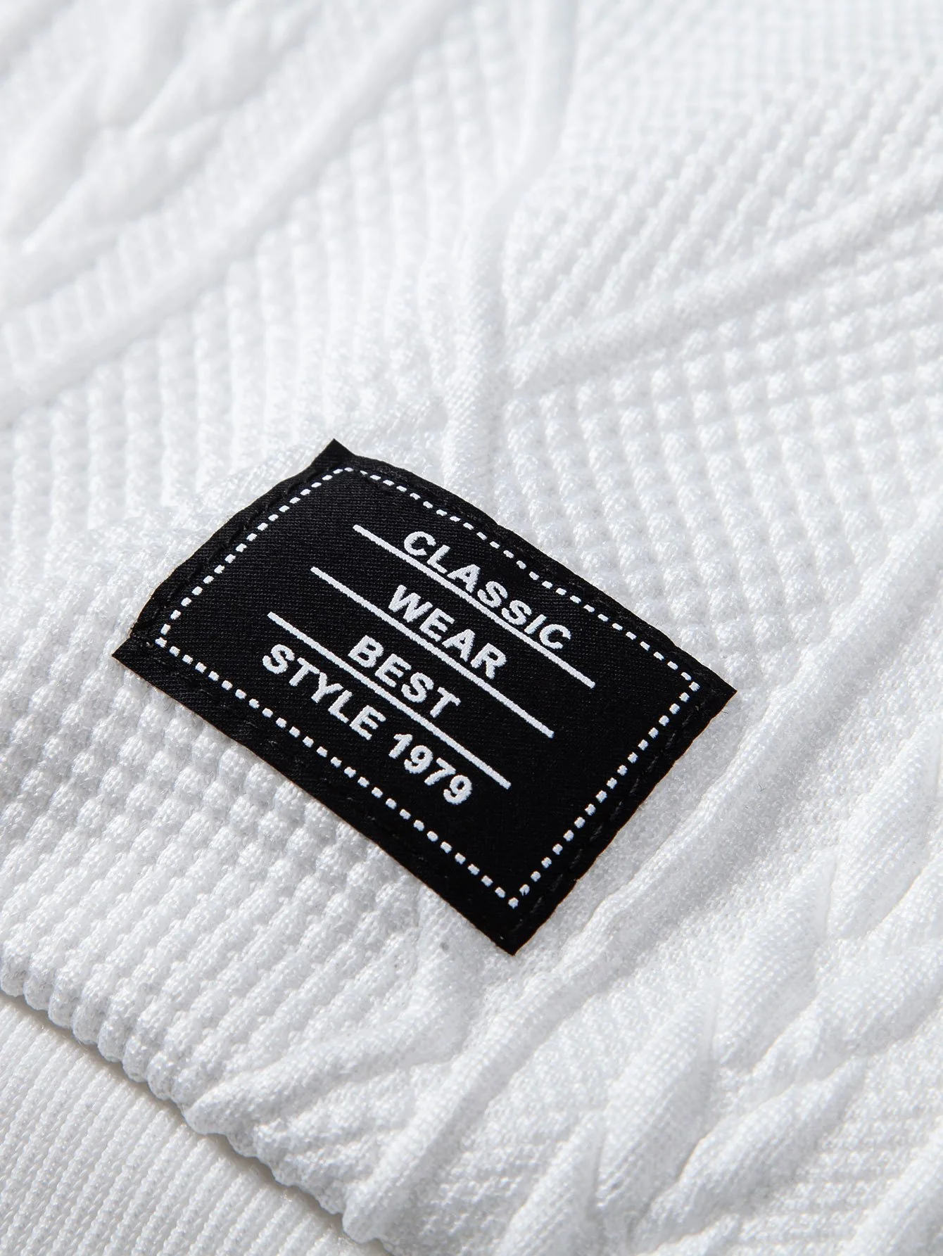 Relax Fit Geometric Jacquard Hoodie