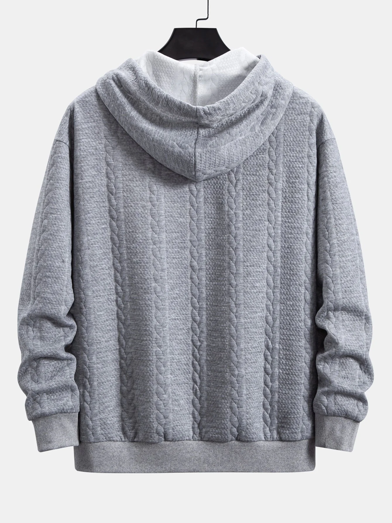 Relax Fit Wheat Jacquard Hoodie