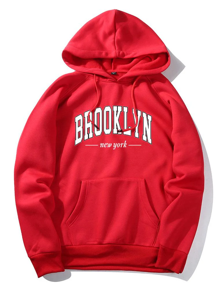 Brooklyn Letter Print Hoodie