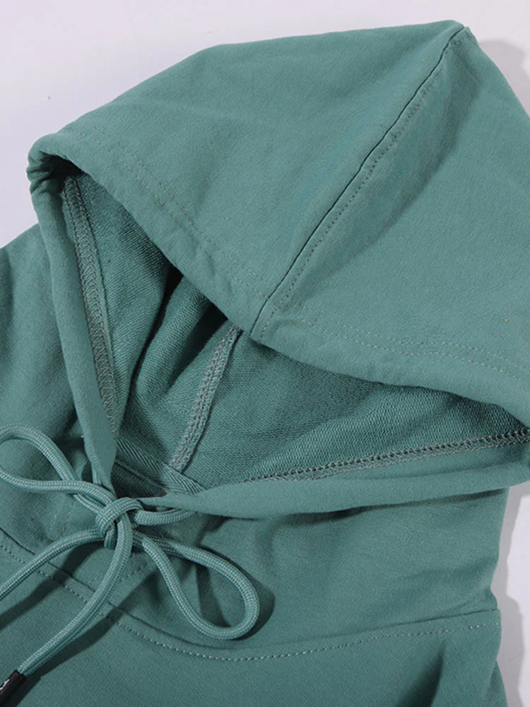 Rose Print Cotton Hoodie