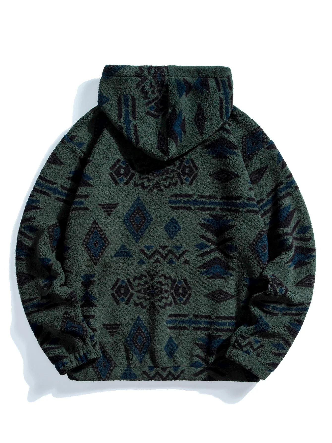Aztec Print Teddy Hoodie