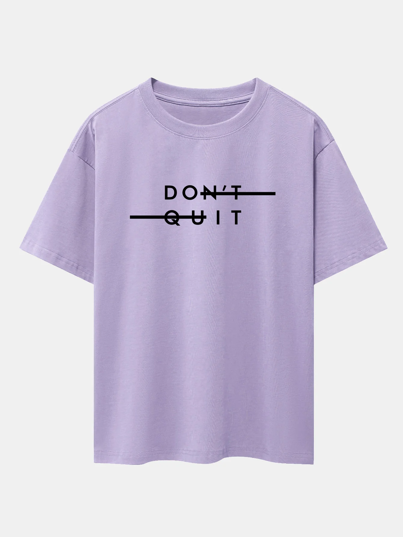 Don't Quit Print Drop Shoulder Oversize T-Shirt