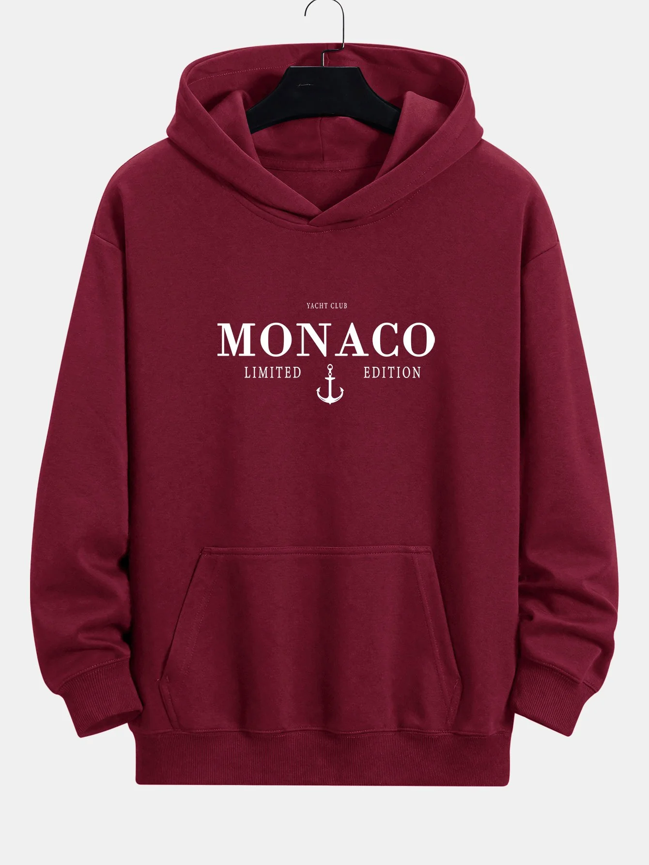 Monaco Slogan Print Relax Fit Hoodie