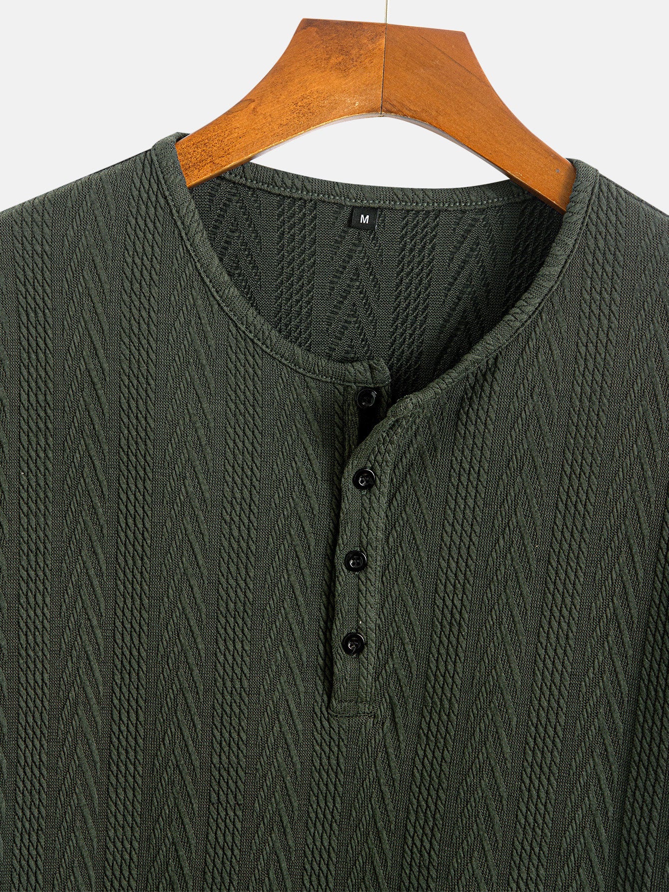 Short Sleeve Jacquard Half Open Collar T-Shirt