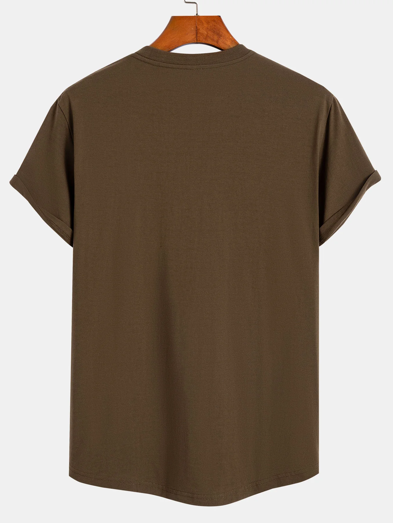 3 Pieces Basic Cotton Arc Hem T-Shirts