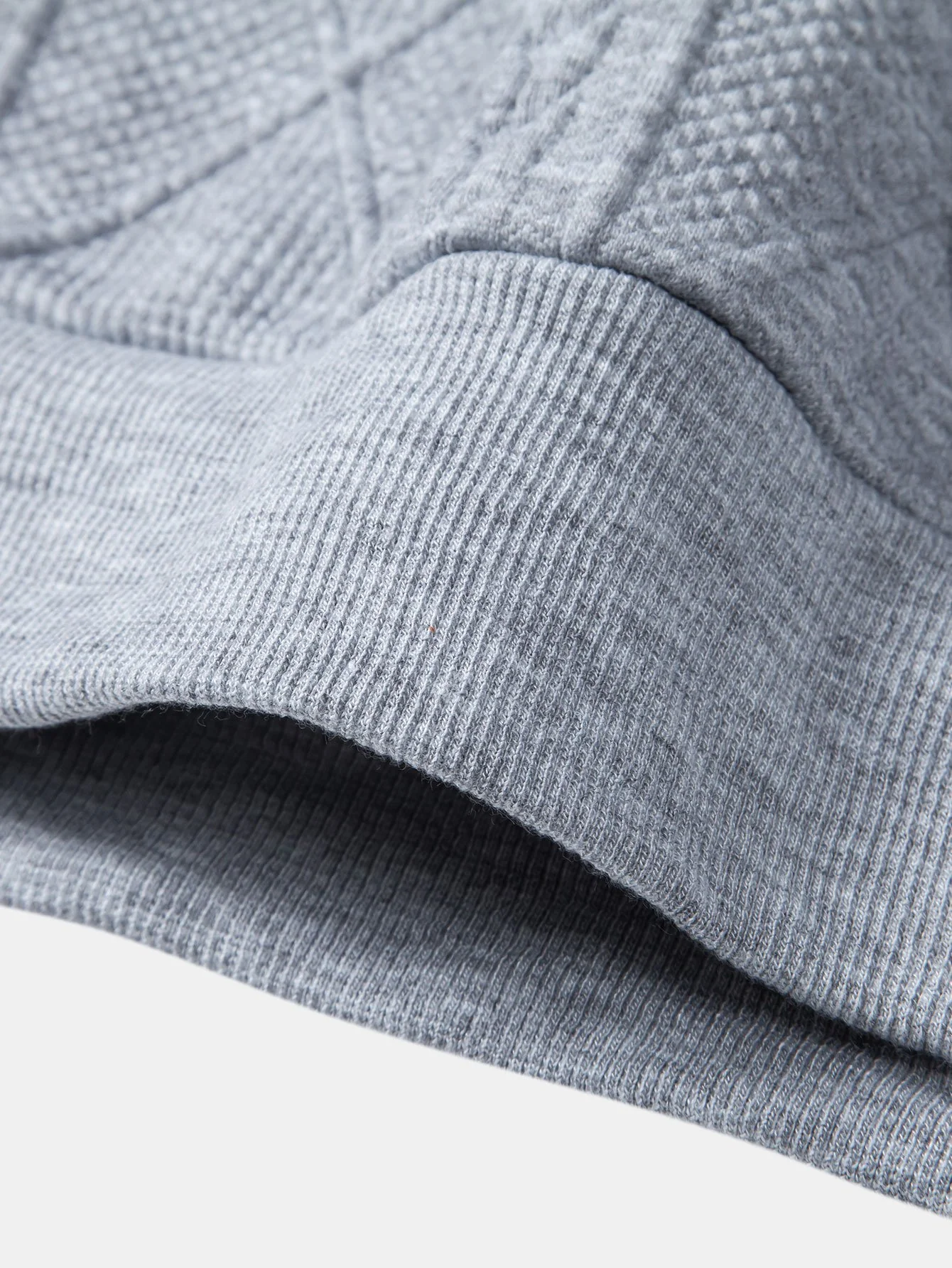 Relax Fit Geometric Jacquard Hoodie