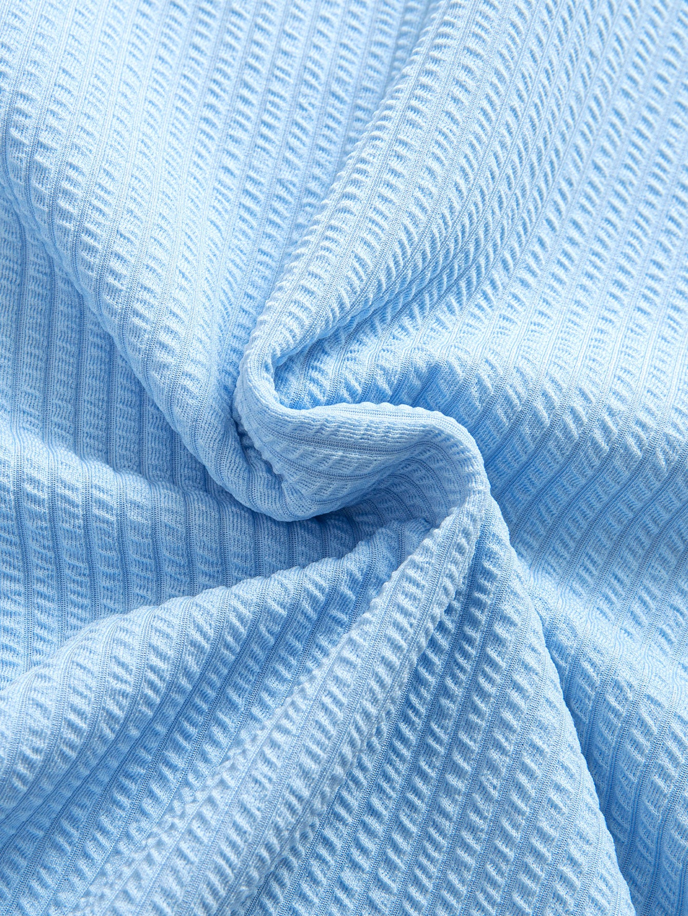 Ribbed Hooded  Arc Hem T-Shirt