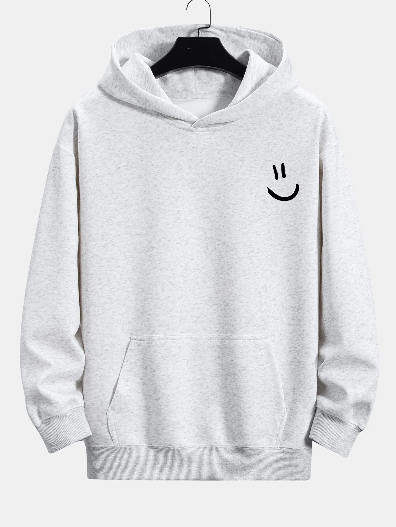 Smiley Face Print Relax Fit Hoodie