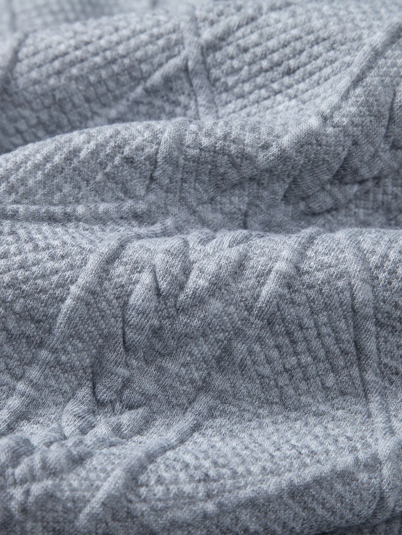 Relax Fit Geometric Jacquard Hoodie