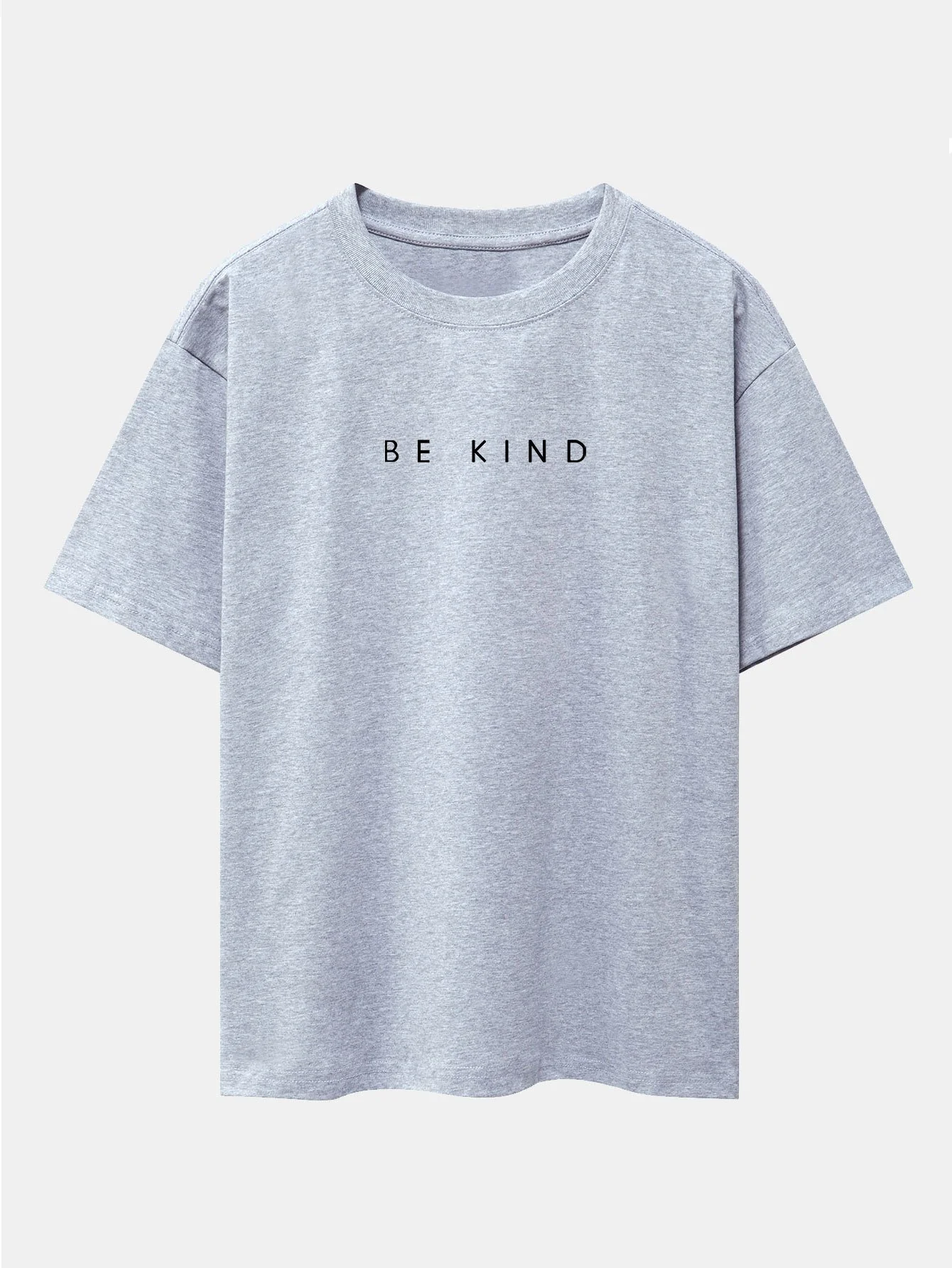 Be Kind Slogan Print Drop Shoulder Oversize T-Shirt