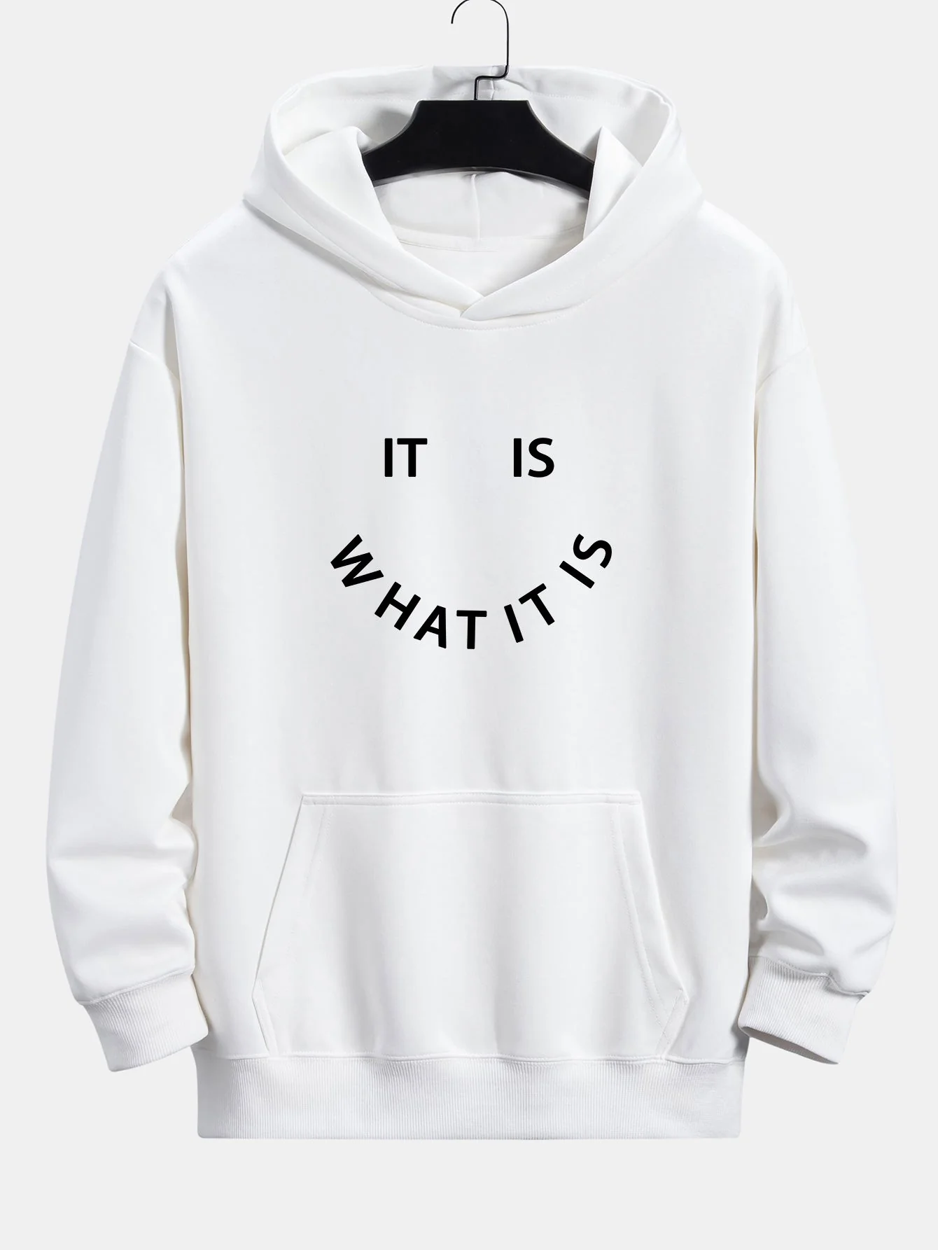 It Is What It Is Print Relax Fit Hoodie