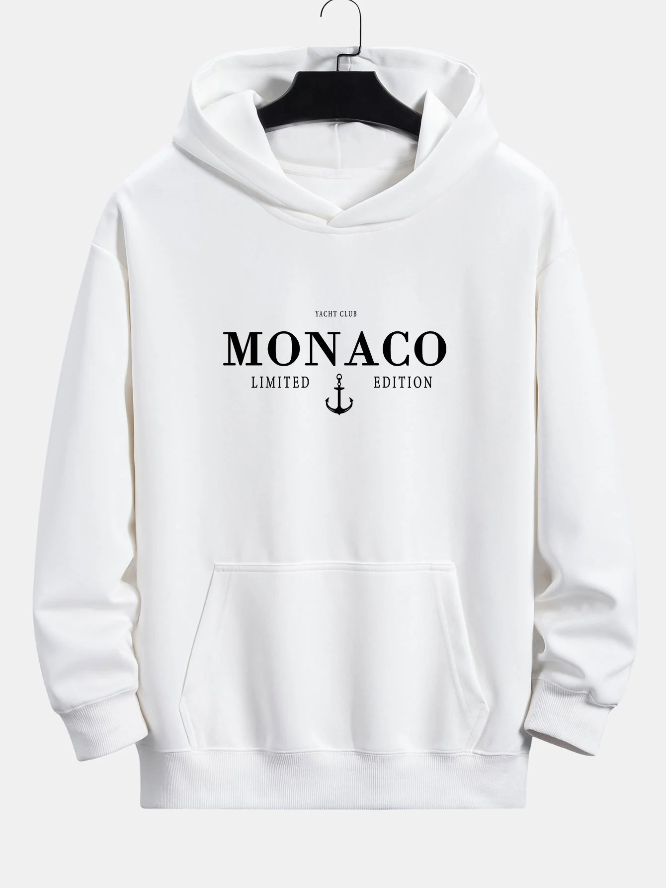 Monaco Slogan Print Relax Fit Hoodie
