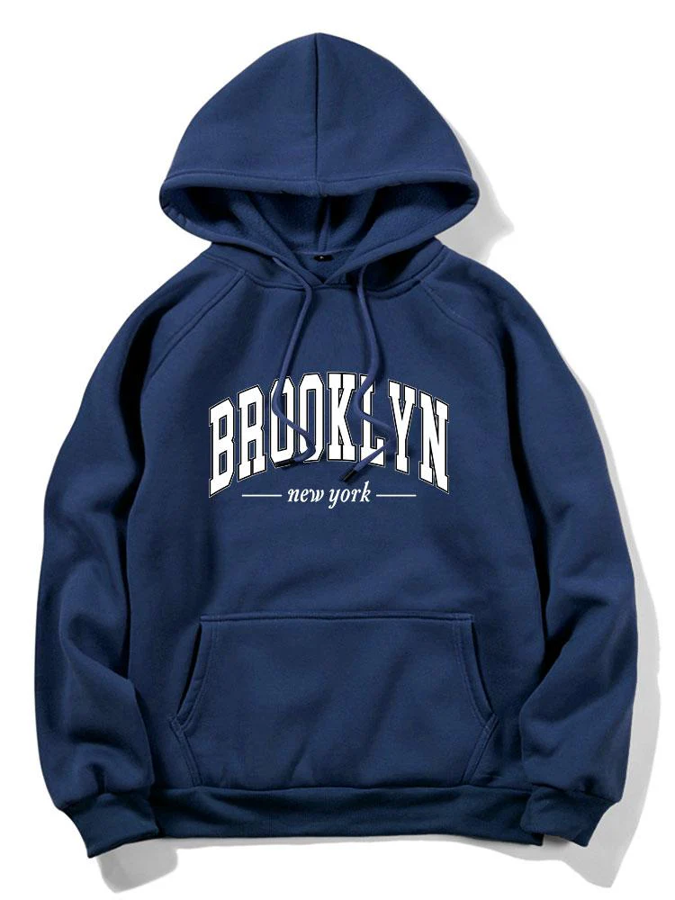 Brooklyn Letter Print Hoodie