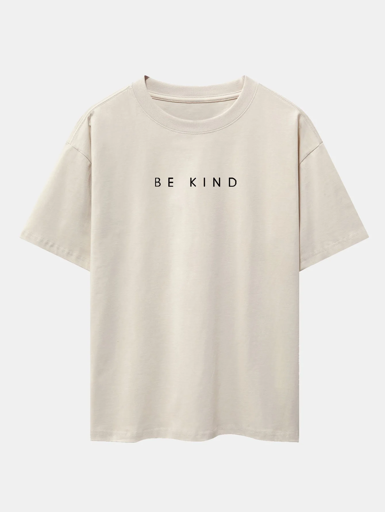 Be Kind Slogan Print Drop Shoulder Oversize T-Shirt
