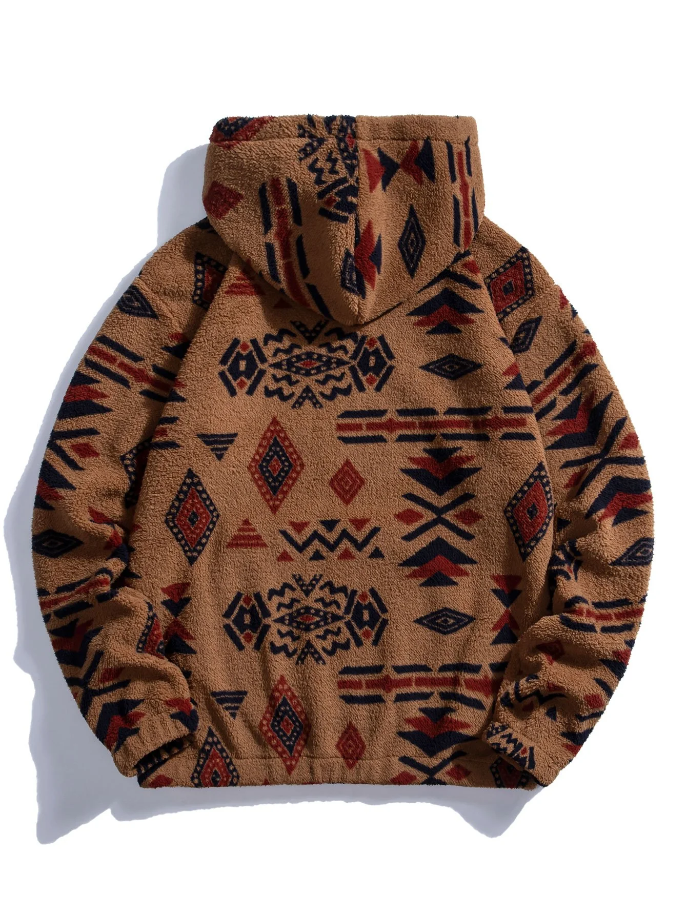 Aztec Print Teddy Hoodie