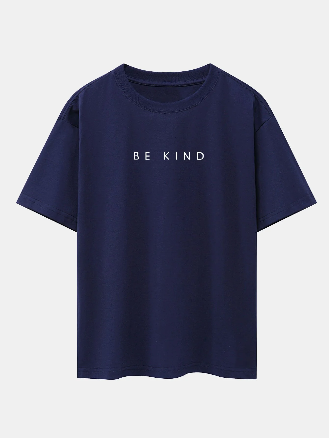 Be Kind Slogan Print Drop Shoulder Oversize T-Shirt