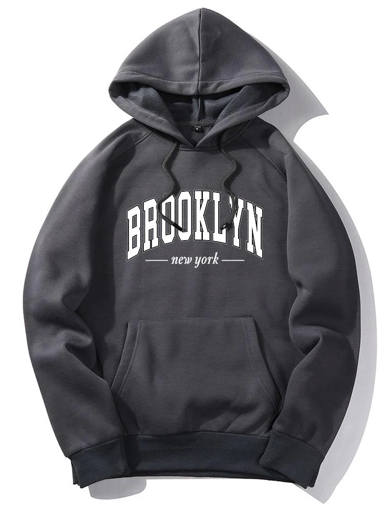 Brooklyn Letter Print Hoodie