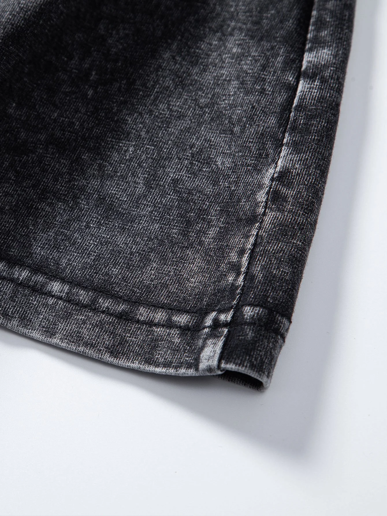 Basic Washed Distressed Drop Shoulder Oversize T-Shirt