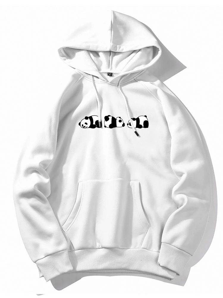Rolling Panda Print Hoodie