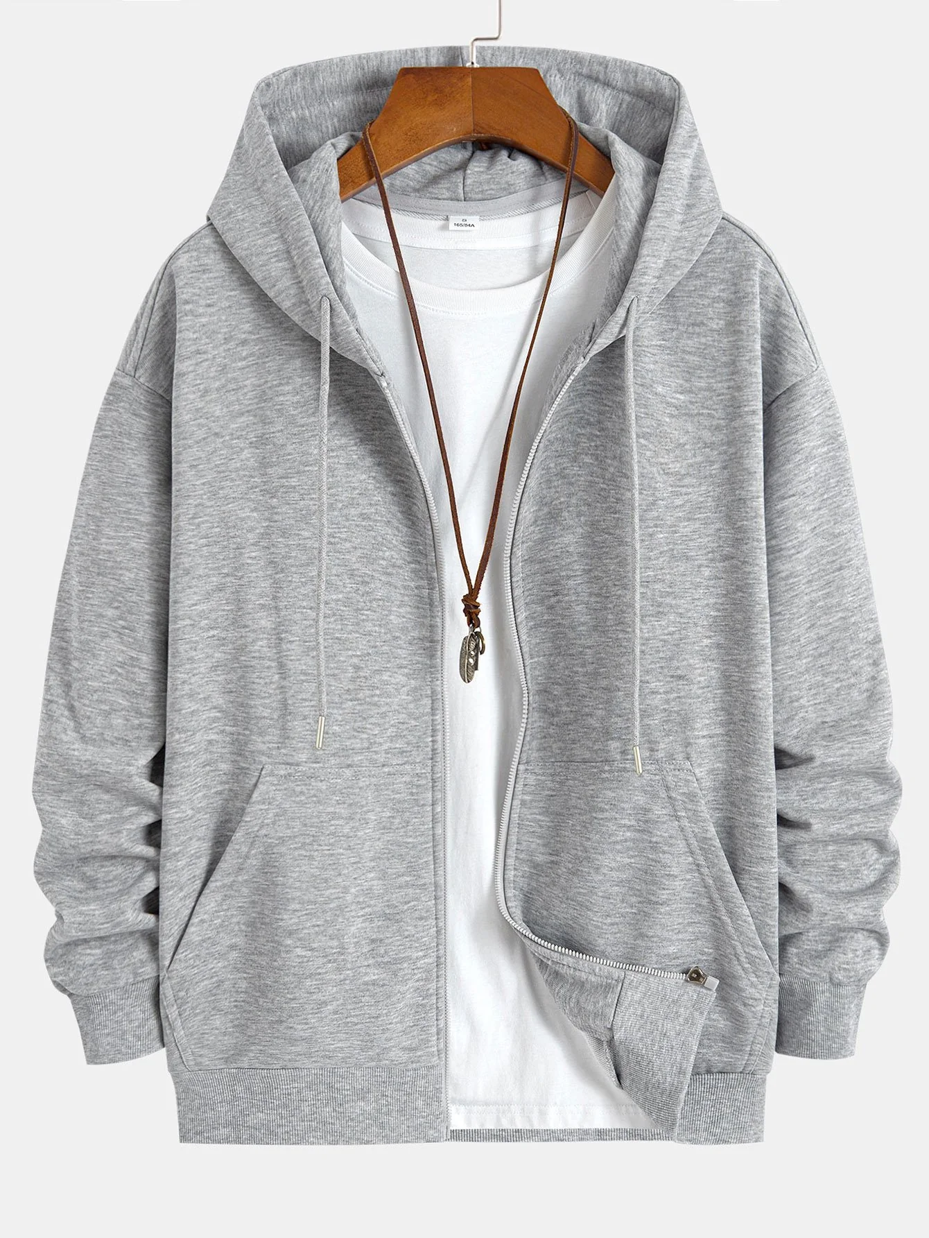 Basic Relax Fit Zip Hoodie