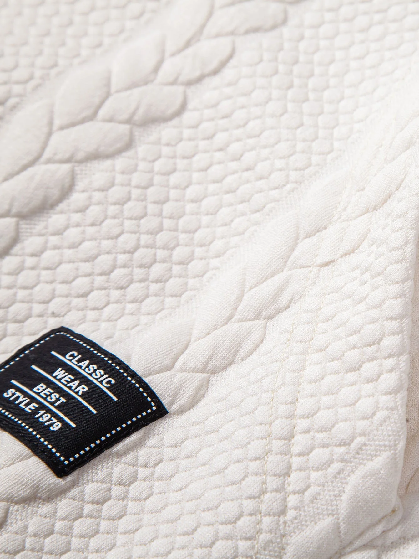 Relax Fit Wheat Jacquard Hoodie