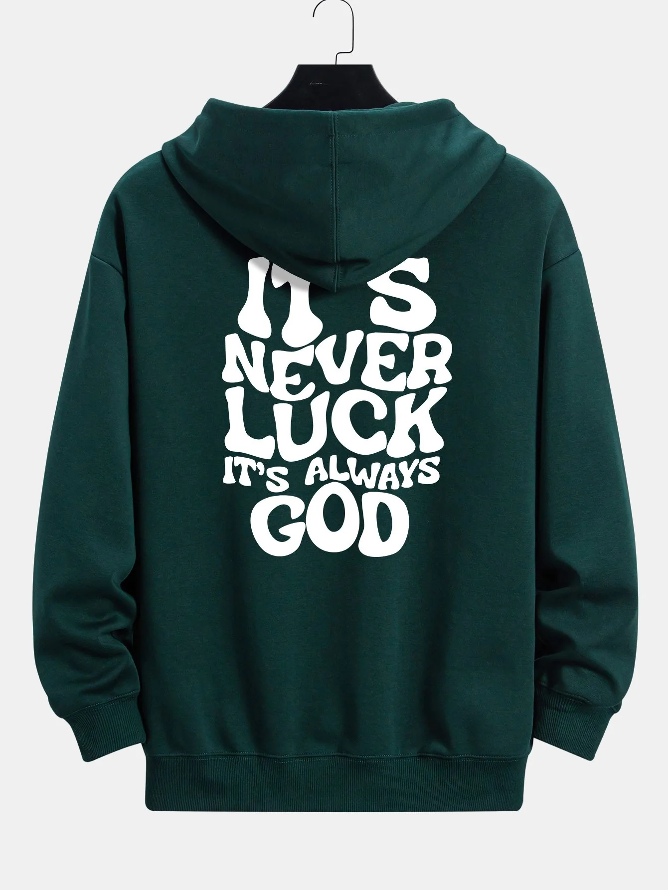 Slogan Back Print Relax Fit Hoodie