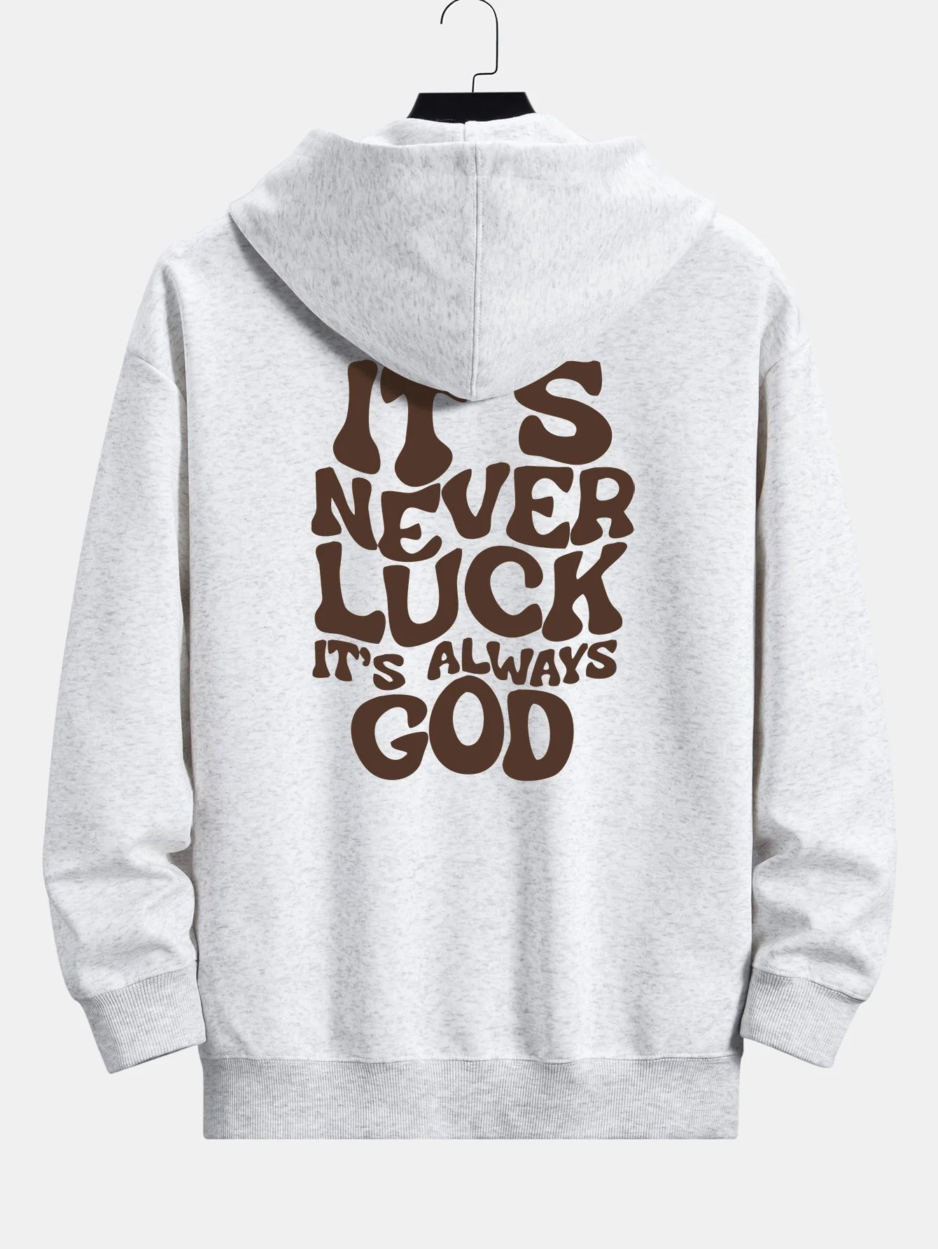 Slogan Back Print Relax Fit Hoodie